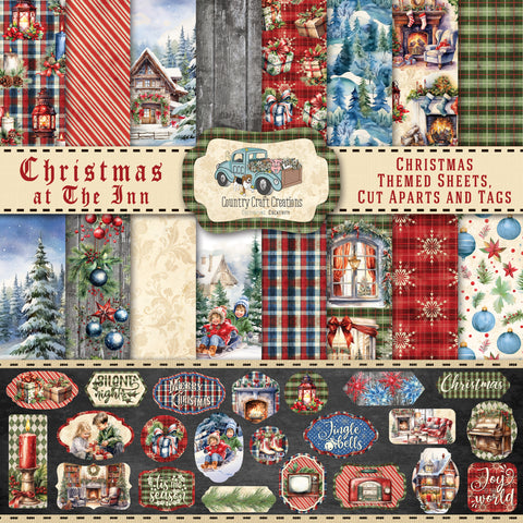 Country Craft Creations - Christmas at the Inn - 8x8 - Cotton Bristol