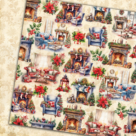 Country Craft Creations - Christmas at the Inn - 8x8 - Cotton Bristol