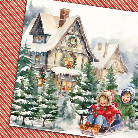 Country Craft Creations - Christmas at the Inn - 8x8 - Cotton Bristol