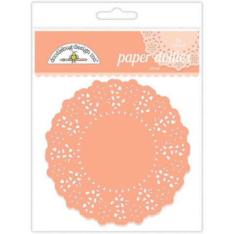 Doodlebug - Paper Doilies - Coral / 4617