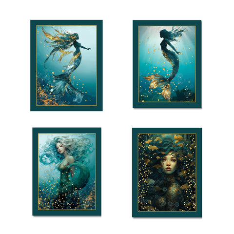 Country Craft Creations - Card Fronts - Enchanted Mermaids