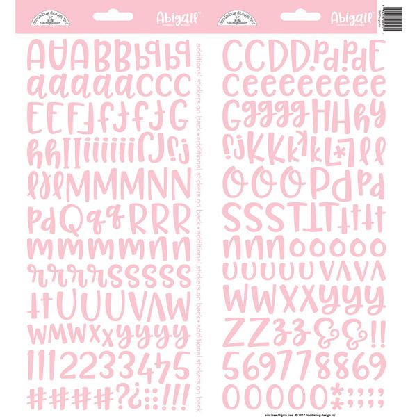 Doodlebug - Abigail Alphabet Stickers - Cupcake