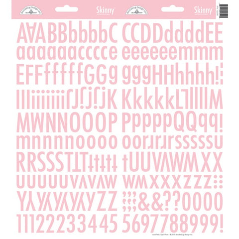 Doodlebug - Skinny Alphabet Stickers - Cupcake