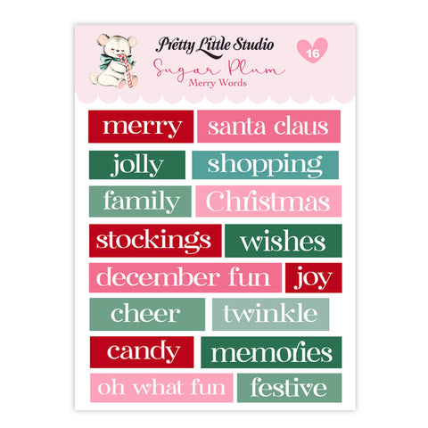 Pretty Little Studio - Sugar Plum - Merry Words