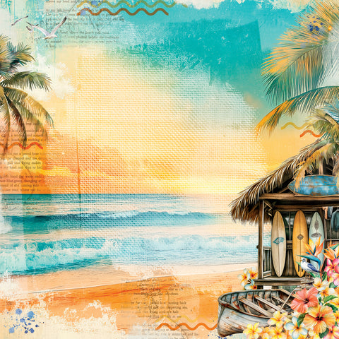 49 & Market - Beach Vibes - 12x12 Single Sheets - Tides