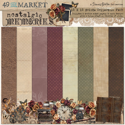 49 & Market - Nostalgic Memories - 12x12 Solid Collections