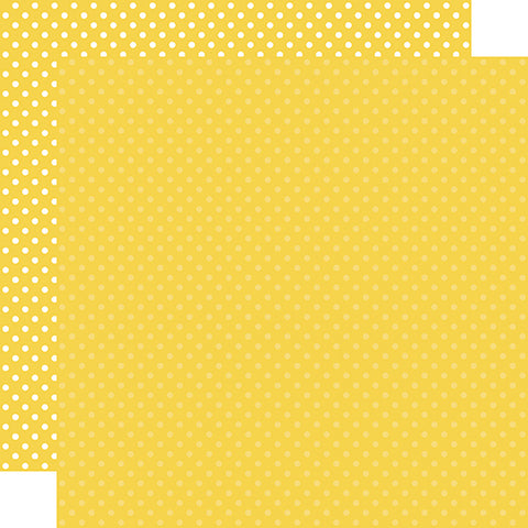 Echo Park - Dots Cardstock 12 x 12 Single Sheets / Yellow