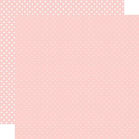 Echo Park - Dots Cardstock 12 x 12 Single Sheets / Blush