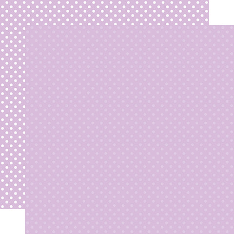 Echo Park - Dots Cardstock 12 x 12 Single Sheets / Light Purple