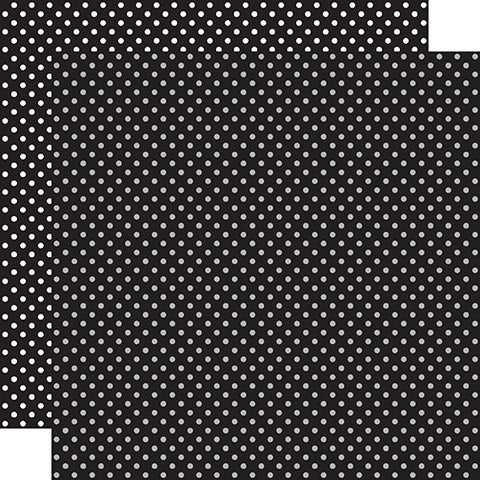 Echo Park - Dots Cardstock 12 x 12 Single Sheets / Black