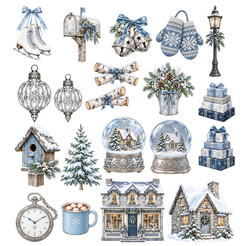Country Craft Creations - A Silver Frost Decemeber -8x8 Paper Collection (PREORDER - shipping November 12th)