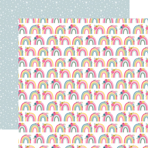Echo Park - Fairy Garden - 12x12 Single Sheet / Garden Rainbows