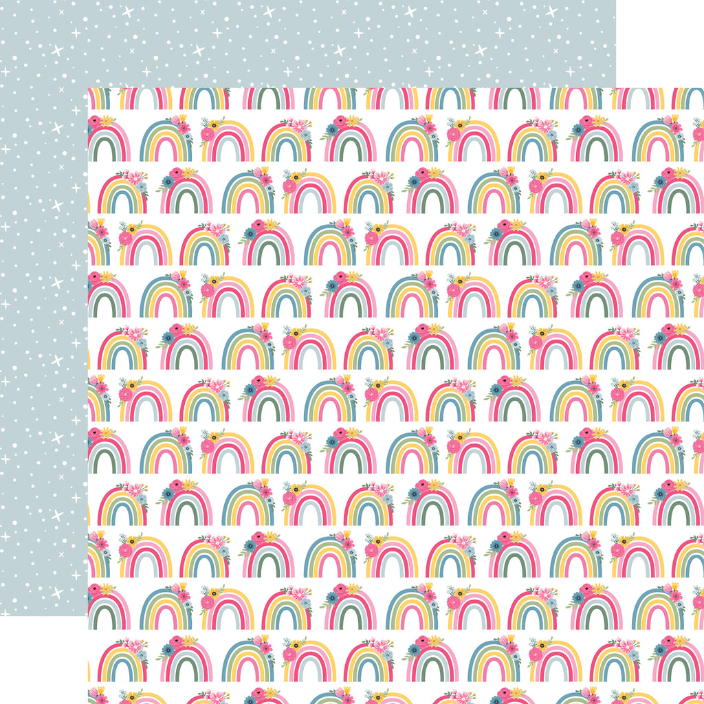 Echo Park - Fairy Garden - 12x12 Single Sheet / Garden Rainbows