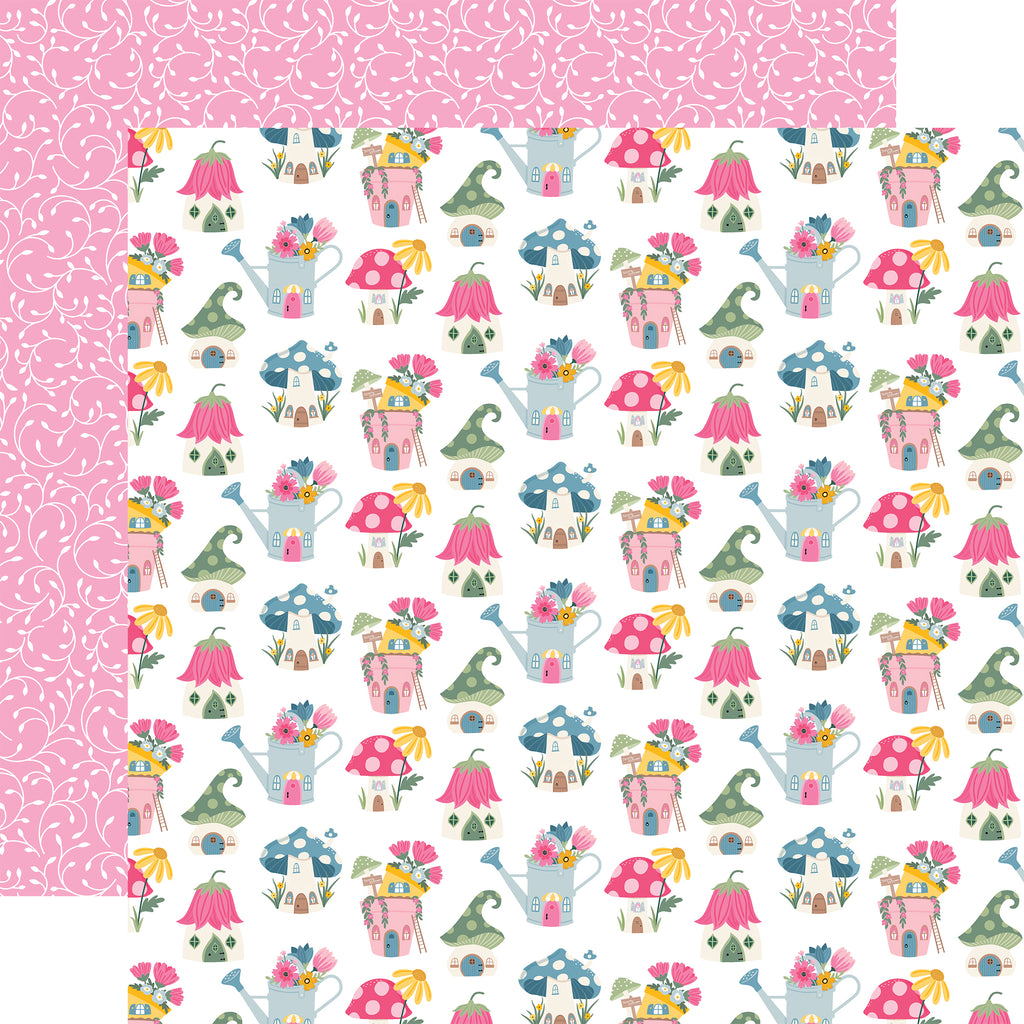 Echo Park - Fairy Garden - 12x12 Single Sheet / Dreamy Fairy Garden
