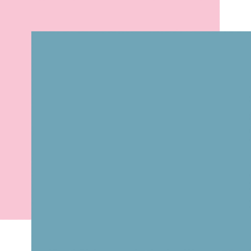 Echo Park - Fairy Garden - 12x12 Single Sheet - Coordinating Solids - Blue/Pink