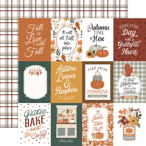 Echo Park - Feels Like Fall - 12x12 Single Sheets/ 3x4 Journaling Cards