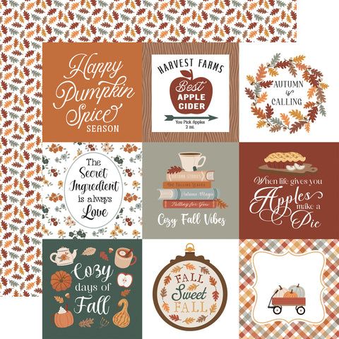 Echo Park - Feels Like Fall - 12x12 Single Sheets/ 4x4 Journaling Cards