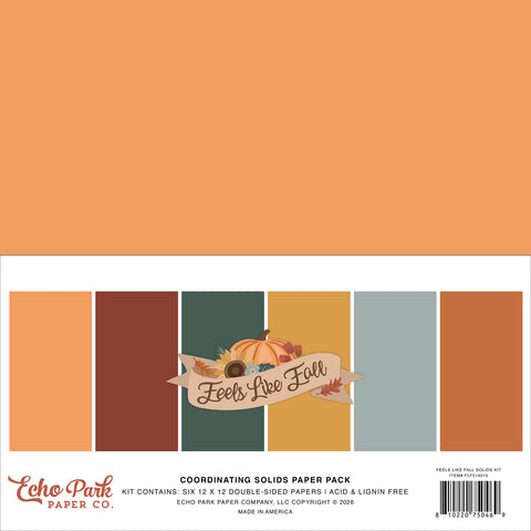 Echo Park - Feels Like Fall - 12x12 Solids Kit