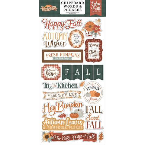 Echo Park - Feels Like Fall - Chipboard Words & Phrases