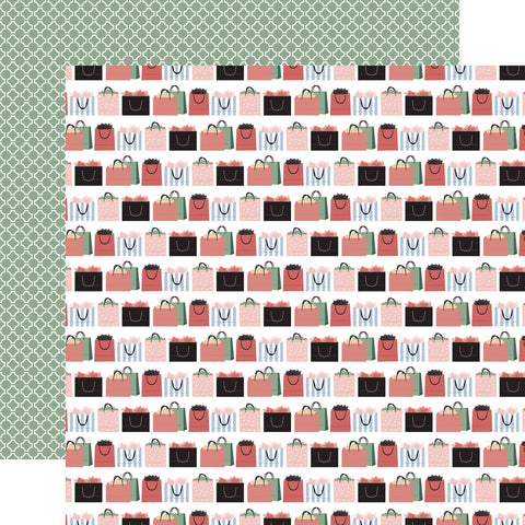 Echo Park - Fashion - 12x12 Single Sheet - Shopping Spree Bags