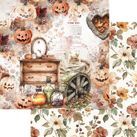 Country Craft Creations -  Amber Leaves & Eerie Things - 12x12  - Cotton Bristol