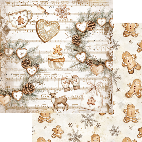 Country Craft Creations -  Gingerbread Village - 12x12  - Cotton Bristol
