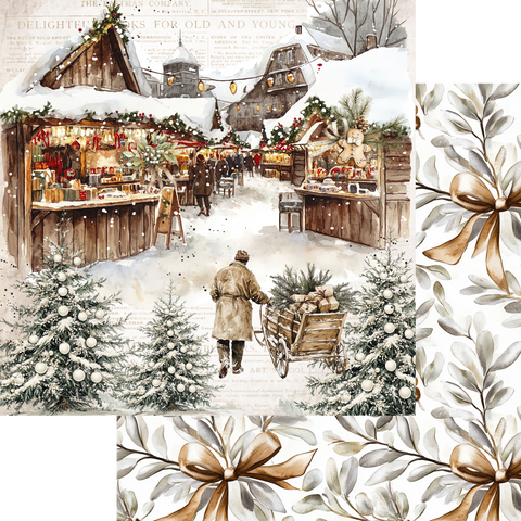 Country Craft Creations -  Gingerbread Village - 12x12  - Cotton Bristol