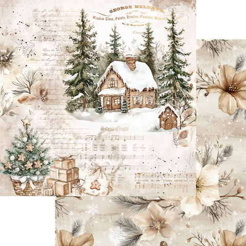 Country Craft Creations -  Gingerbread Village - 12x12  - Cotton Bristol
