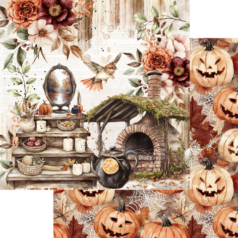 Country Craft Creations -  Amber Leaves & Eerie Things - 12x12  - Cotton Bristol