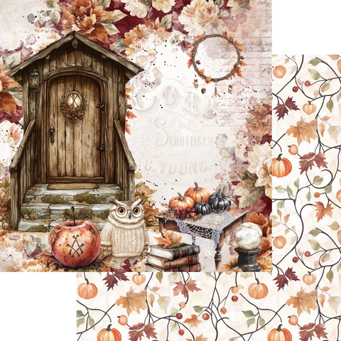 Country Craft Creations -  Amber Leaves & Eerie Things - 12x12  - Cotton Bristol