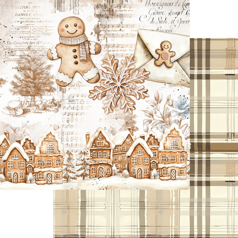 Country Craft Creations -  Gingerbread Village - 12x12  - Cotton Bristol