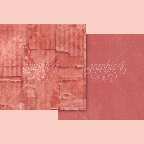 G45 - Journaling Through Time - 12x12 Single Sheet - Flamingo Pink Layered