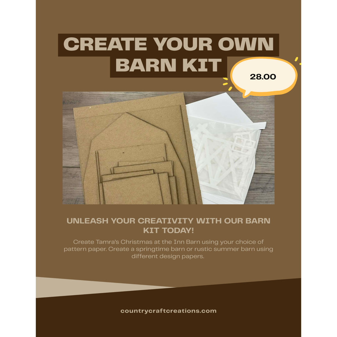 Barn Ritur Papper Project Kit - Barn Kit - Pattern Paper is Not Included – Country Craft ...