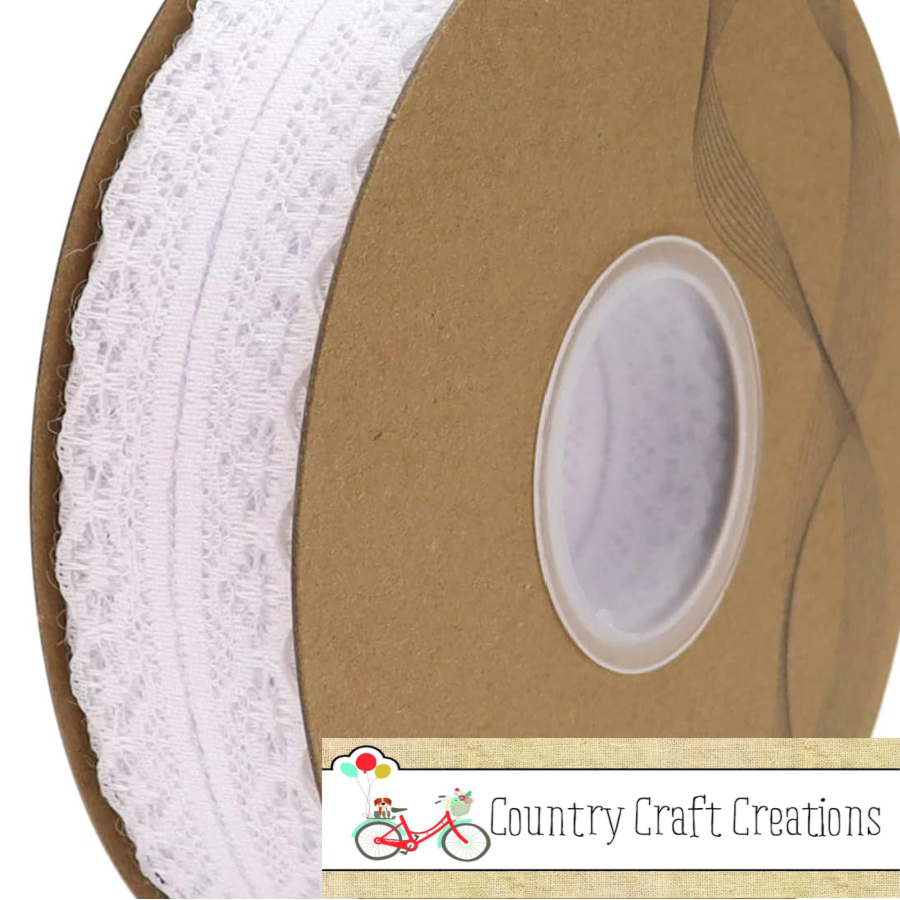 Ribbon - 1 inch Charlotte's Lace Trim / White – Country Craft