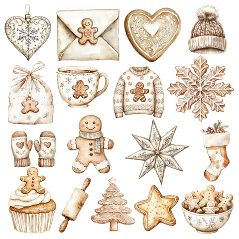 Country Craft Creations -  Gingerbread Village - 12x12  - Cotton Bristol