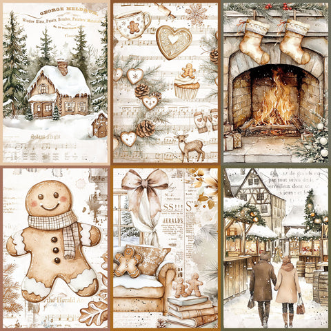 Country Craft Creations -  Gingerbread Village - 12x12  - Cotton Bristol