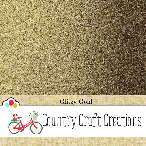 Artisan Glamour Cardstock - No Shed Glitter / Glitzy Gold 12x12 Single Sheets
