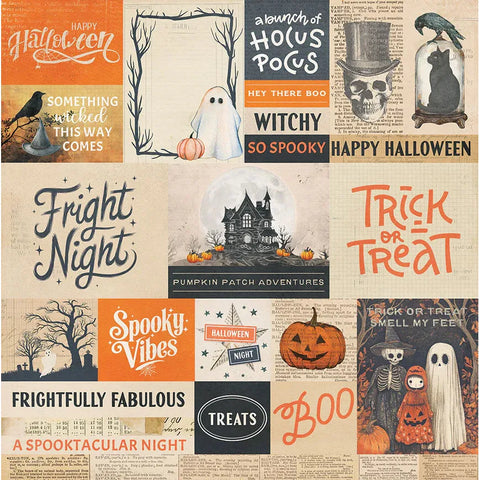 Photo Play - Halloween Junque- 12x12 Single Sheets / Frightfully Fabulous