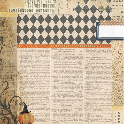 Photo Play - Halloween Junque- 12x12 Single Sheets / Pumpkin Patch