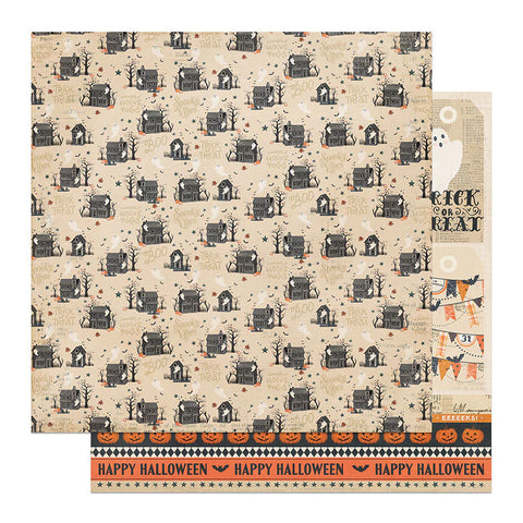 Photo Play - Halloween Junque- 12x12 Single Sheets / Haunted mansion