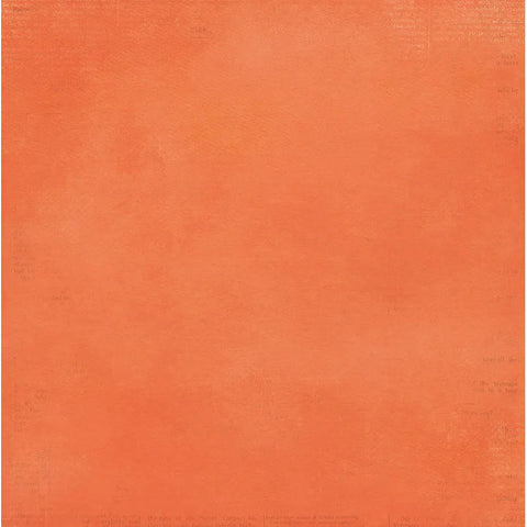 Photo Play - Halloween Junque- 12x12 Single Sheets / Dark Orange / Lt. Cream