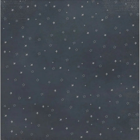 Photo Play - Halloween Junque- 12x12 Single Sheets / Dark Cream / Grey Stars
