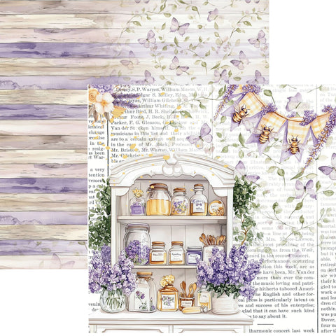 Country Craft Creations - Honey Bees & Lavendar - 12x12 / 27 Double-Sided Papers + 1 Fussy Cut Die Cut Sheet