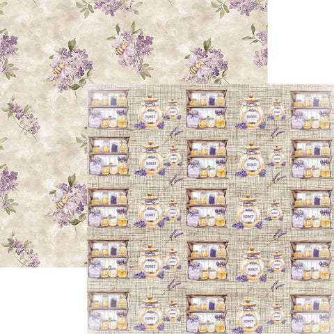 Country Craft Creations - Honey Bees & Lavendar - 12x12 / 27 Double-Sided Papers + 1 Fussy Cut Die Cut Sheet