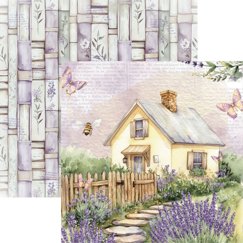 Country Craft Creations - Honey Bees & Lavendar - 8x8 / 27 Double-Sided 8x8 Papers + 1 Fussy Cut Die Cut Sheet