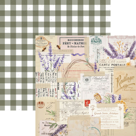 Country Craft Creations - Honey Bees & Lavendar - 12x12 / 27 Double-Sided Papers + 1 Fussy Cut Die Cut Sheet