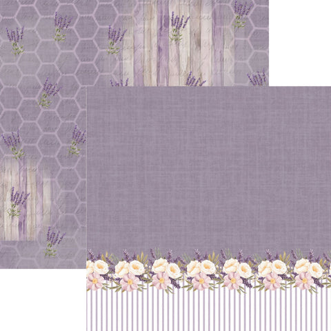 Country Craft Creations - Honey Bees & Lavendar - 12x12 / 27 Double-Sided Papers + 1 Fussy Cut Die Cut Sheet