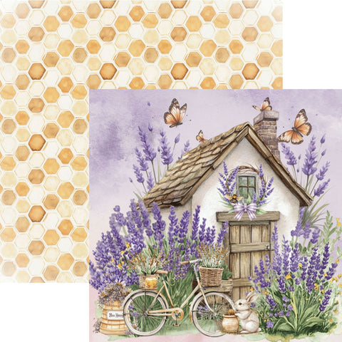 Country Craft Creations - Honey Bees & Lavendar - 12x12 / 27 Double-Sided Papers + 1 Fussy Cut Die Cut Sheet