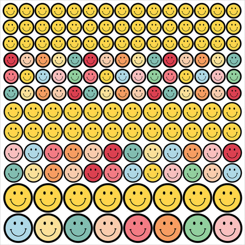 Echo Park - Have A Nice Day - 12x12 Smiley Face Sticker Sheet