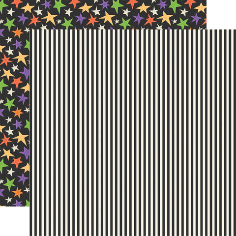 Echo Park - Halloween Parade - 12x12 Single Sheets/ Spooky Stripes